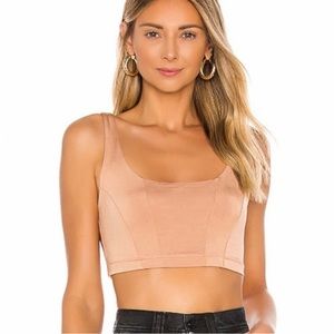 NWT Free People Cropped Tank Top Layering Piece Size XS Clay